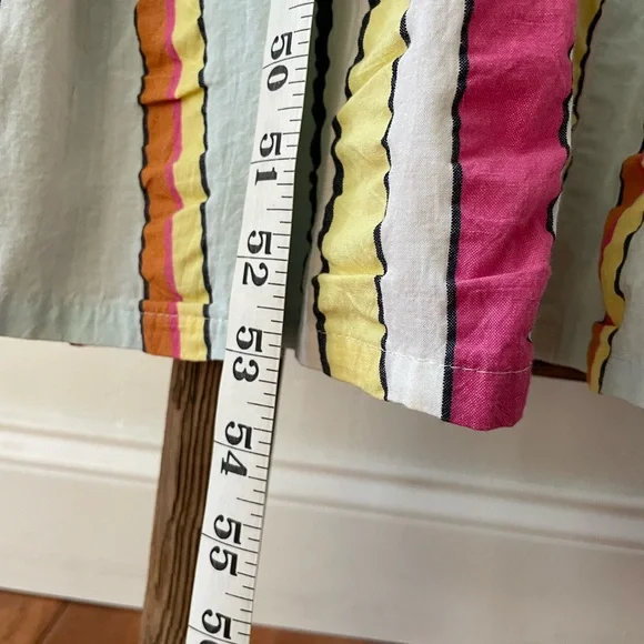 J Crew summer striped seersucker sun dress with elastic smocking at the back. - Picture 6 of 7